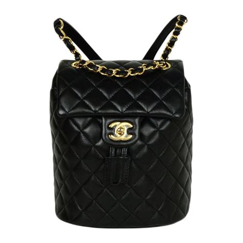 chanel urban spirit black|chanel leather backpack.